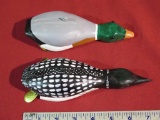 (2) Rod Bethels signed decoys - Loon & Duck, tag#5562