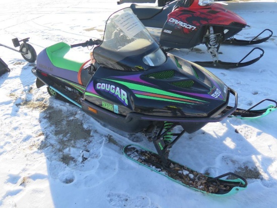 1996 Arctic Cat Cougar 550, 619 miles, stand, cover & dolly , tag#5874  (Tr