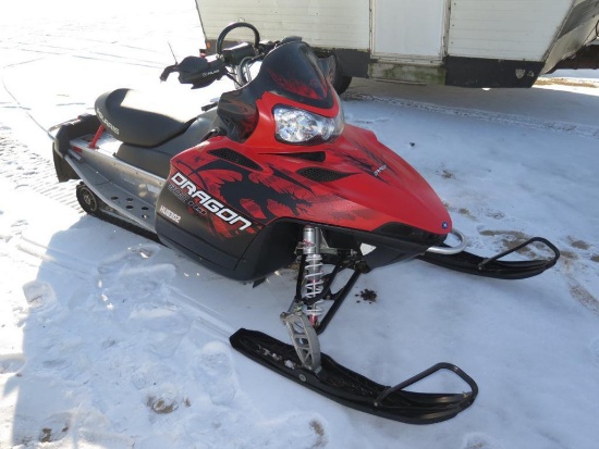 2010 Polaris Dragon 800IQ snowmobile with 2011mi, recently spent $1300 on e