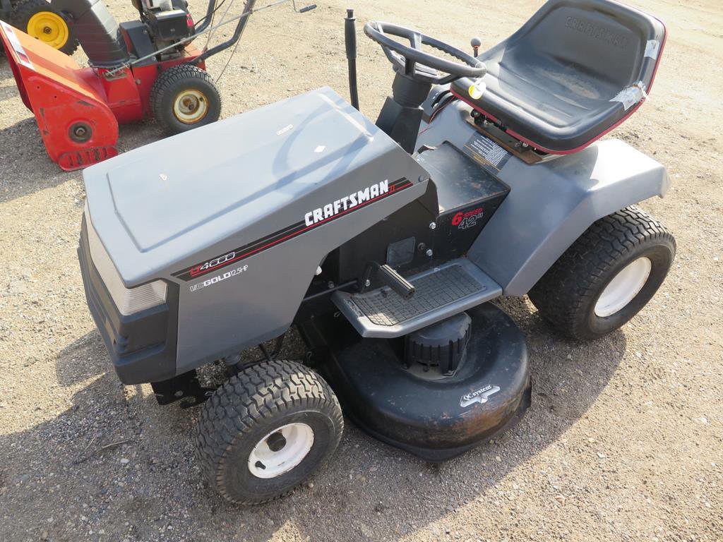 Craftsman LT4000 12.5hp rider tag 7606 Proxibid