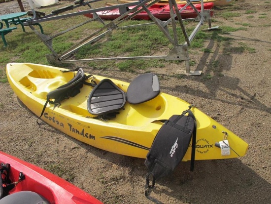 Aquaty Cobra Tandom 12' Kayak-Yellow, tag#2485