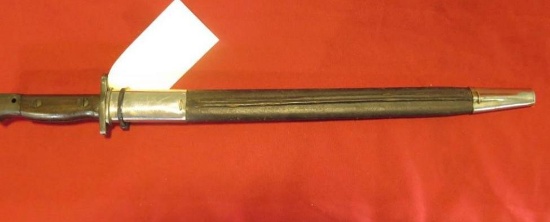 British WWI Pattern 1907 Bayonet + Scabbard, tag#3591