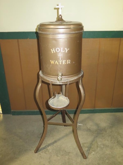 Holy Water dispenser, 46"H, tag#6226