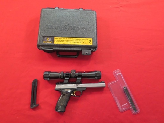 Browning Buckmark .22LR semi auto pistol, 2 magazines, North Star 2-7x32 sc