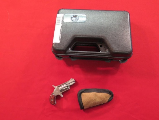 NAA Mini .22LR revolver, 1 1/8" barrel, original holster, original hard cas