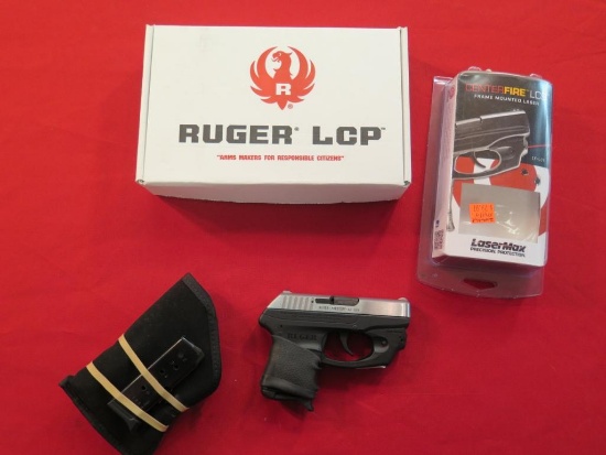 Ruger LCP .380auto semi auto pistol, 3 magazines, Laser Max sight, original