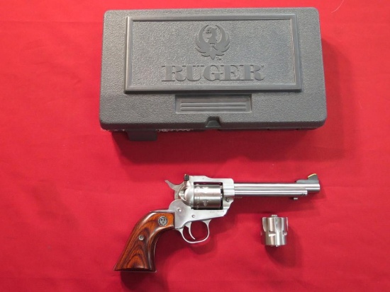 Ruger New Model Single Six .22WMR/22LR revolver, stainless, original case,