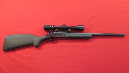 H&R Handi rifle 7mm-08 single shot with Weaver 3x9 scope, tag#1197