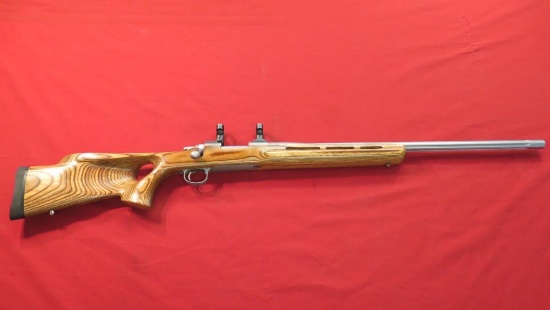 Remington 700 .308 bolt, laminated thumbhole stock, heavy fluted barrel, st