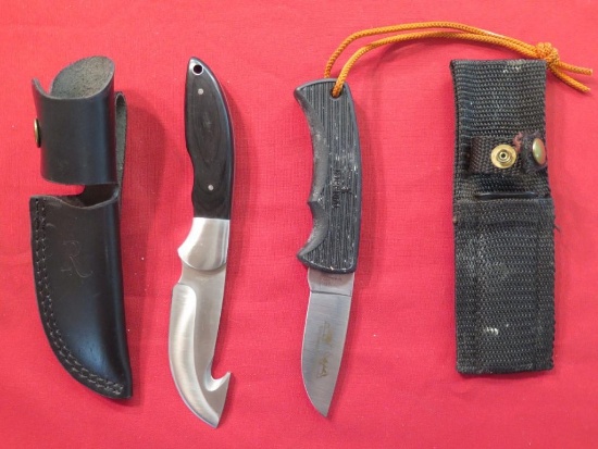Remington 3.5" blade & Rocky Mountain Elk Federation 3" blade knives, tag#1