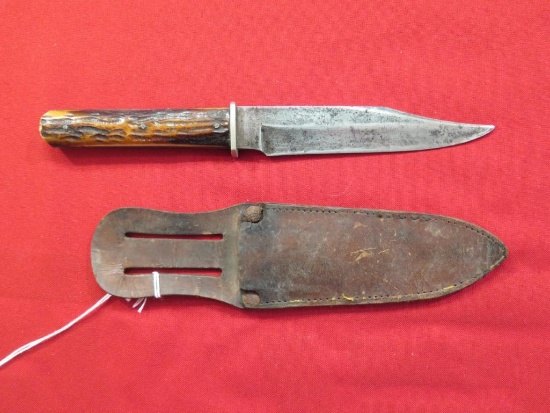 Wade & Butcher 1818-1830 Sheffield England knife w/Army & Navy Supply Co NY