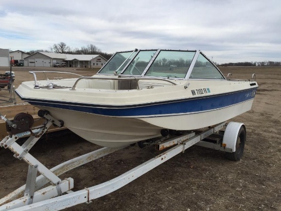 1977 Cobalt 18' I-O runabout boat w/5.0 Mercruiser (condition unknown) on 1