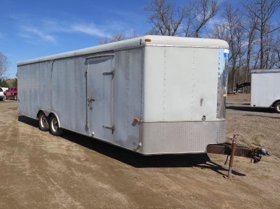 2002 Interstate 8' x 24' tandem axel enclosed cargo trailer with rear ramp