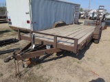 2006 JWFL 18' 9000# skid loader trailer , tag#3759