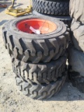 (3) Skid steer tires 10