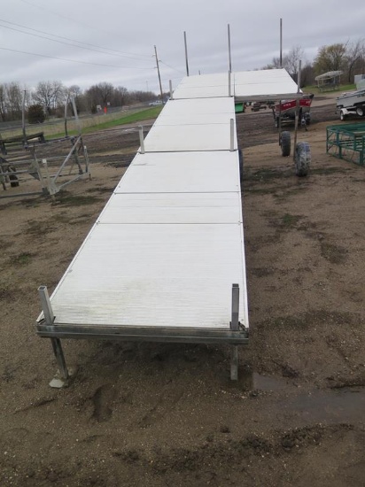 All aluminum 30' roll in dock with 8' x 10' & all aluminum decking, tag#330
