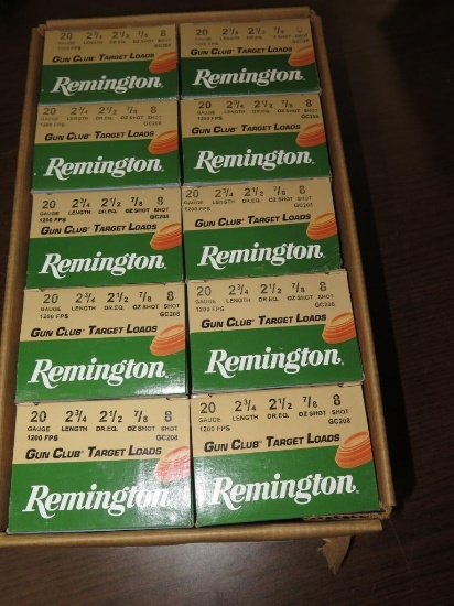 250rds 20ga Remington 8 shot, tag#5302