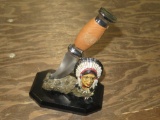 Indian chief knife holder & knife, tag#5225