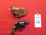 Colt Agent .38sp 6 shot revolver, leather Colt holster , tag#5375