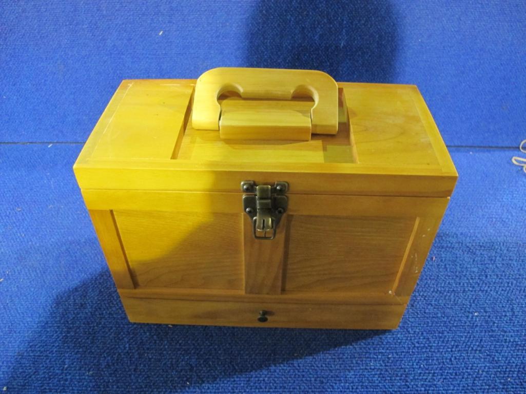 Wooden gun cleaning box, , tag#6460