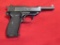 Manurhin Model P1 9mm semi auto pistol, leather shoulder holster , tag#6161