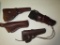 (4) Brown leather holsters, tag#6750