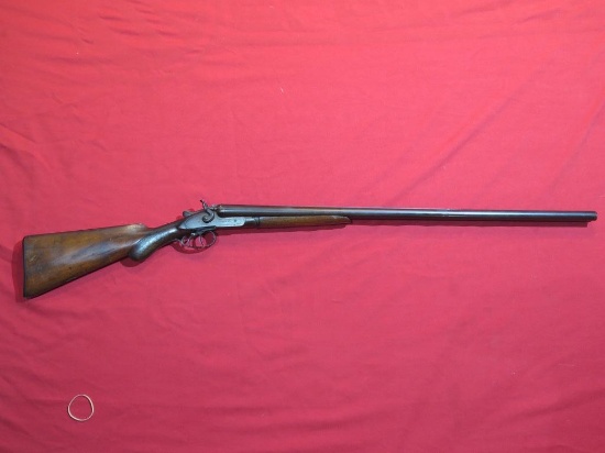 Belgium 12ga side by side, external hammer, wall hanger , tag#6046