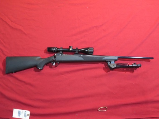 Savage Model 11 .22-250 bolt, Bushnell Scope Chief VI scope, blued, bipod ,