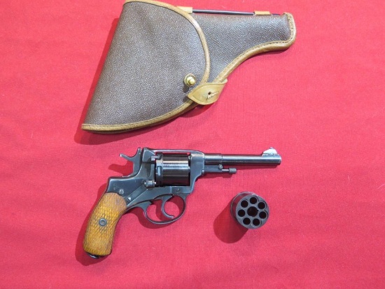 Nagant 7.62x38 revolver, 7 shot .32acp cylinder, 7.62 cylinder, holster, li