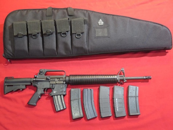 DPMS AR-15 .223/5.56 semi auto, (6) 30rd mags, extended butt stock, soft ca