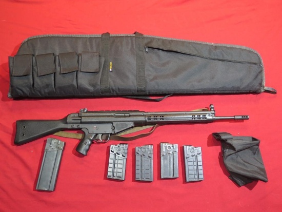 Federal Arms Inc G3 .308cal semi auto rifle, (4) 10rd & (1) 20rd mags, slin
