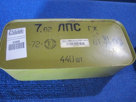 440rds 7.62x54R in unopened military tin, tag#6389