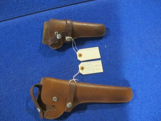 2- leather holsters, 6 & 10", tag#6492