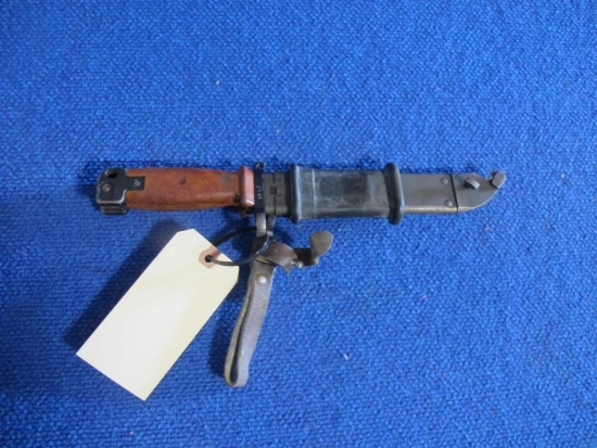 AK bayonet with scabbard, 11", tag#6524