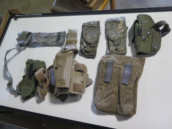 Misc military holsters, pouches, ....
