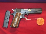 Colt 1991Z 45acp semi auto pistol, like new in box, gold inlay, NRA gun of