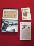 Savage Auto model 1917 32acp semi auto pistol, extra mag, reproduction box