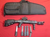 Hi Point Model 995 9mm carbine semi auto, (2) 10rd & (4) 15rd mags, custom
