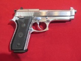 Taurus Model PT92 AFS 9mm semi auto pistol, stainless steel frame, (3) extr