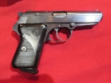 Czech NR 51 7.65mm semi auto pistol, extra mag, leather holster , tag#6197