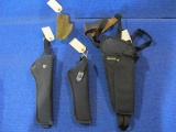 3-black nylon holsters, 6