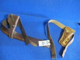 Red Head and other leather holster with belt, tag#6543