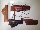 (4) Brown leather holsters