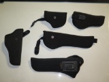(5) Black nylon holsters, tag#6755