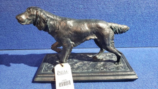 Irish setter Austin bronze sculpture, 16" L x 10"H, tag#7755