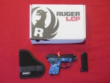 Ruger LCP .380 semi auto pistol, blue camo, NEW, tag#7505