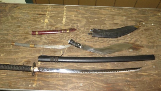 (3) Samurai swords, tag#7644
