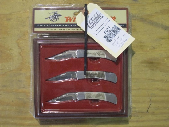 Winchester 2007 Lm Ed. Scrimshow Knife Set, tag#8025