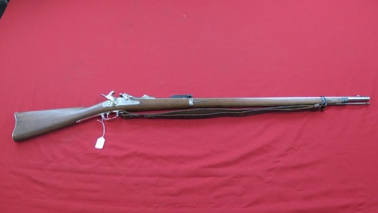 US Springfield 45-70 trap door army rifle, nickle plated, with sling, antiq