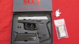 SCCY CPX2 TT 9mm semi auto pistol, stainless steel, like new, tag#1386